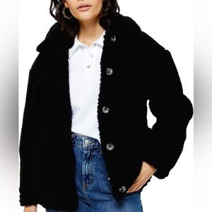TOPSHOP fleece coat